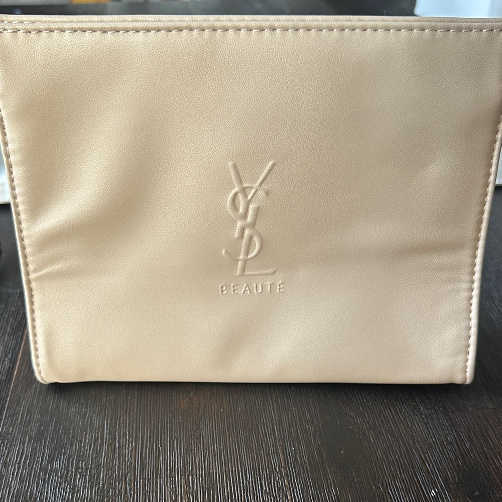 Yves Saint Laurent Beige Cosmetic Bag